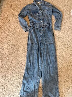 Universal Thread Light Blue Denim Jumpsuit